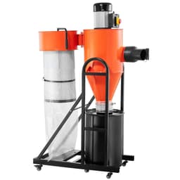 image-VEVOR Dust Collector, 763 CFM 1 Micron Cyclone Dust Collector, 1.5HP Dusts Collection System with 12.5-Gallon Dust Collector Bag & Base Stand, Smart Cyclone Separation, Dusts Separator for Woodworking