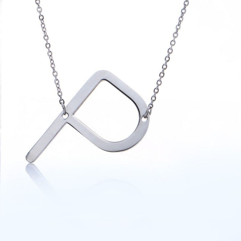image-Fabulous Rose Gold Plated Stainless Steel Initial Letter Pendant Necklace