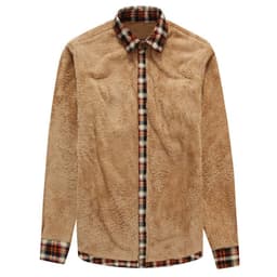image-Cotton Plaid Shirt Men Long Sleeve Green XXXL