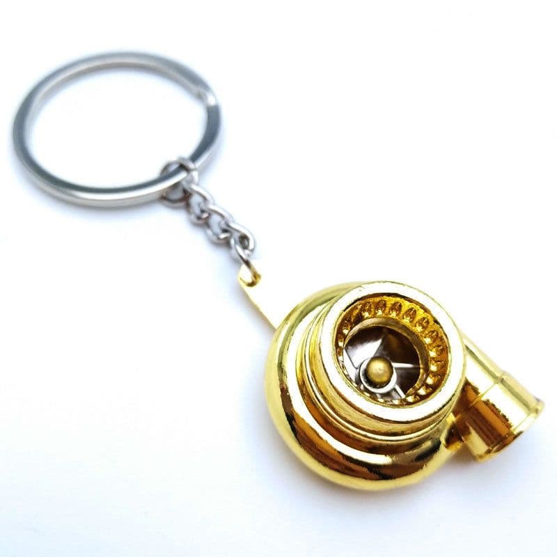 image-Creative Metal Car Key Chain - Turbo Gear Design