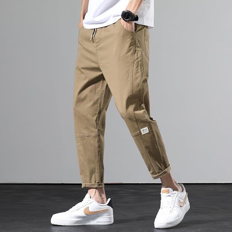 image-Military Green Korean Style Casual Pants - Men's Loose Straight 2020 Spring