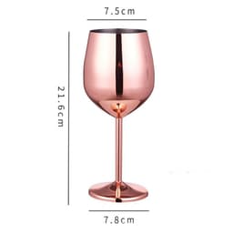 image-Stainless steel champagne glass and red wine cup