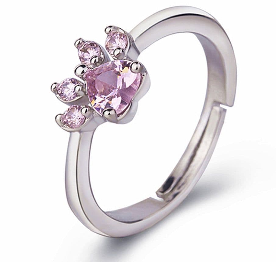image-New Cat Bear Dog Paw Ring for Women Jewelry Sets