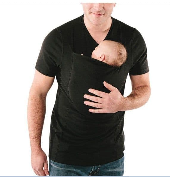 image-Kangaroo Dad Cotton T-Shirt - Men's XXXL Round Neck
