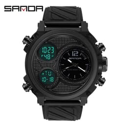 image-Sanda Sports Watch Men 54mm Waterproof Black