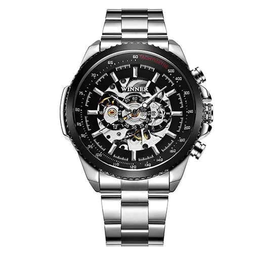 image-Steel Belt Calendar Automatic Mechanical Watch For Men