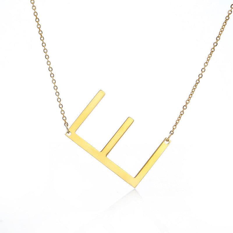 image-Fabulous Rose Gold Plated Stainless Steel Initial Letter Pendant Necklace