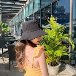 image-Women's Washed Fisherman Hat - Big Brim Korean Style