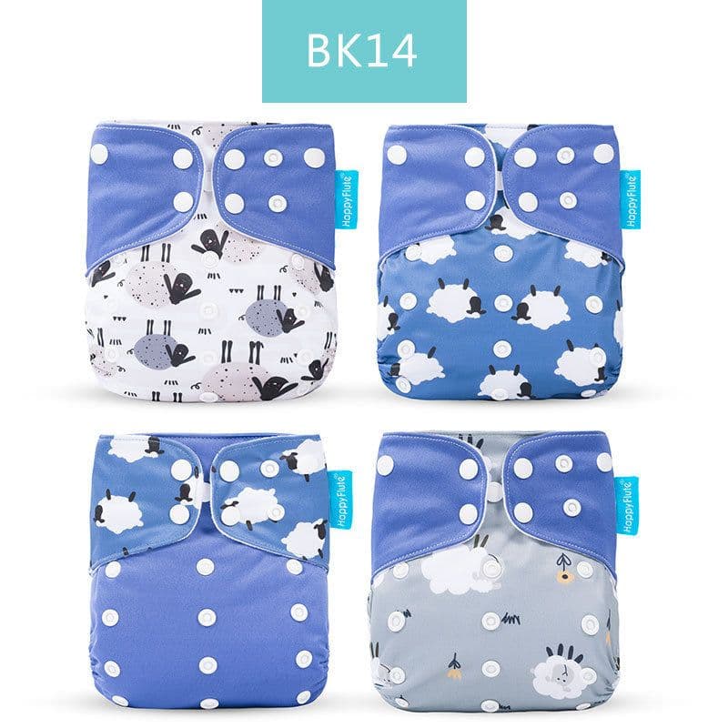image-Happyflute 4-Pack Washable Training Pants - Waterproof Diapers for Infants 1-3 Years Old