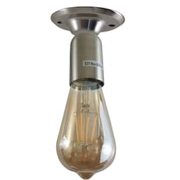 image-Industrial Vintage Retro Ceiling Satin Nickel Semi-Flush Mount Light E27 Holder~3777
