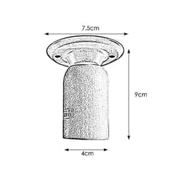 image-Industrial Vintage Retro Ceiling Satin Nickel Semi-Flush Mount Light E27 Holder~3777