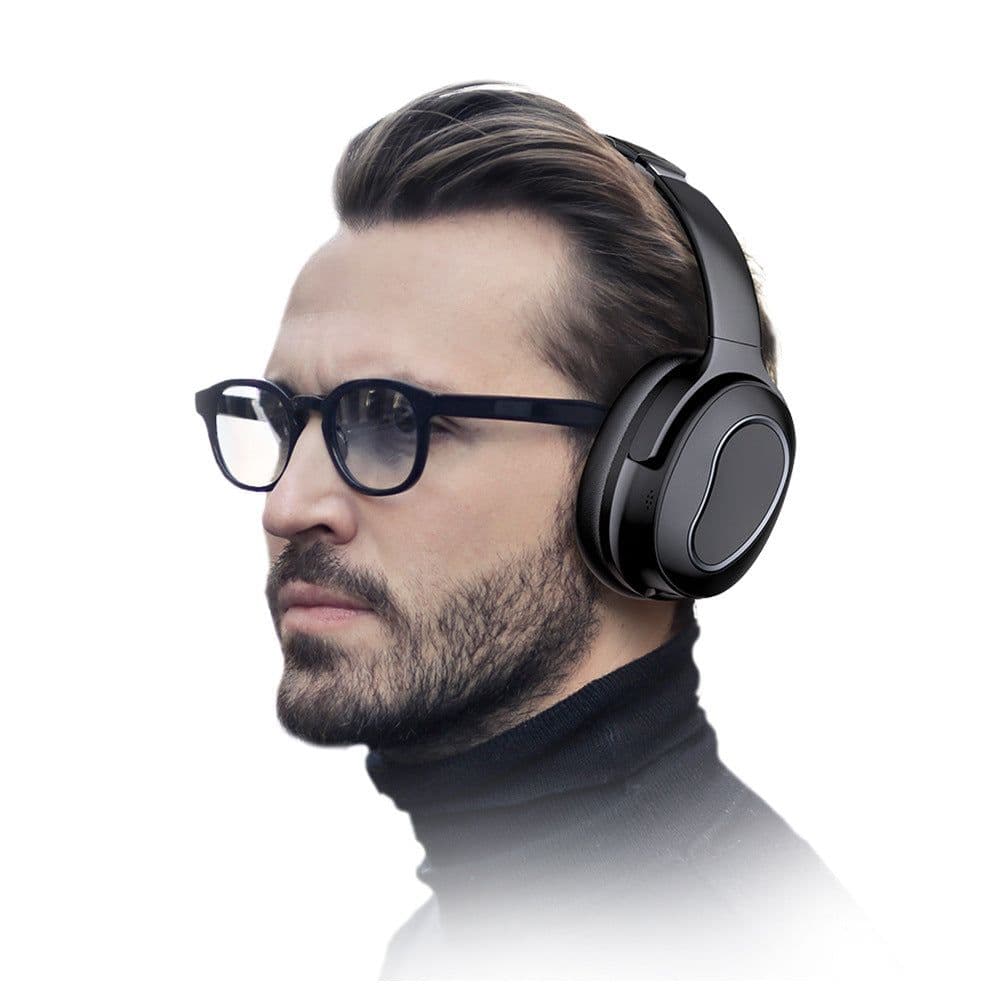 image-OEM Silver Noise-Canceling Bluetooth Headset ANC 5.0 12hr