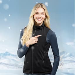 image-VEVOR Heated Vest, Women Electric Heating Vest with 16000 mAh Battery Pack, 6 Heating Zones Lightweight Rechargeable Winter-Vest with 3 Levels, for Outdoor Hiking Camping Fishing Skiing, Size S