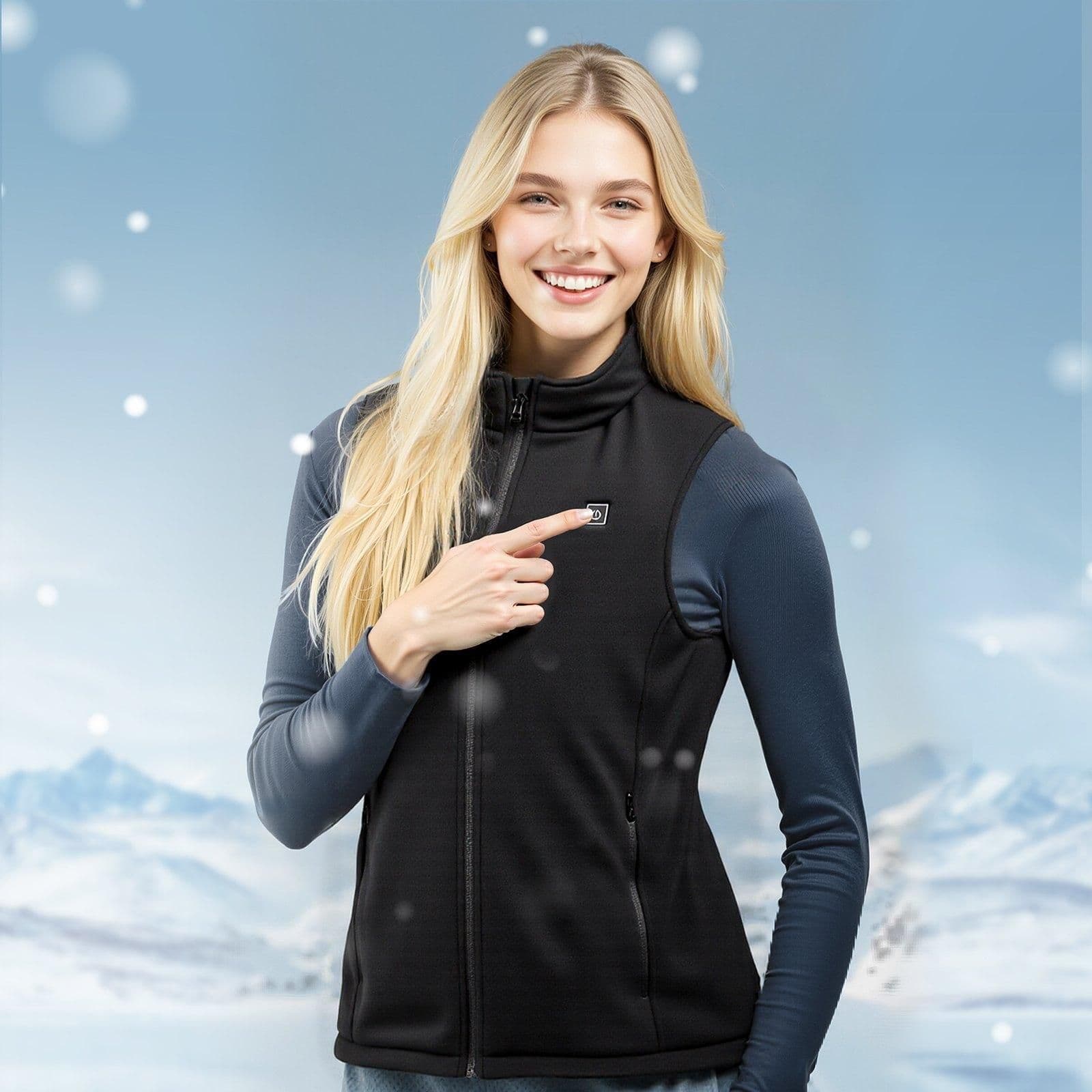 image-VEVOR Heated Vest, Women Electric Heating Vest with 16000 mAh Battery Pack, 6 Heating Zones Lightweight Rechargeable Winter-Vest with 3 Levels, for Outdoor Hiking Camping Fishing Skiing, Size S