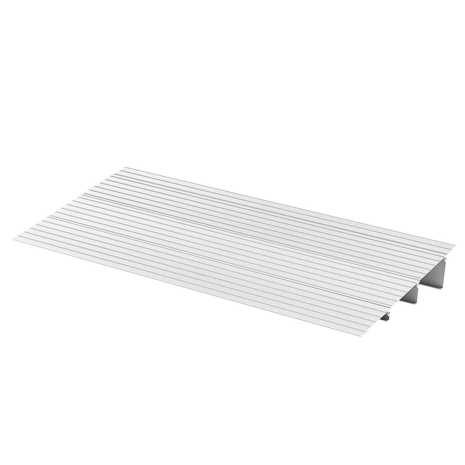 image-VEVOR Door Threshold Ramp, 3 inch Rise, Aluminum Alloy Threshold Ramp Rated 800 lbs Load Capacity, Handicap Ramps for Home Steps for Wheelchair, Scooters, Power Chairs, Walkers, Bicycle, Tricycle