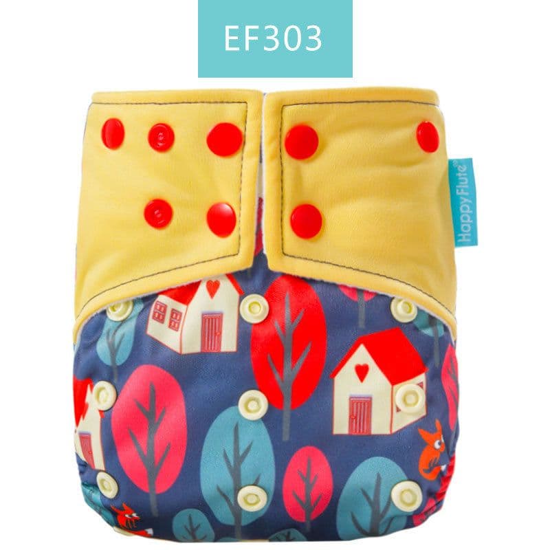 image-Happyflute Cloth Diaper - Waterproof, Anti-Leakage, One Size Fits All