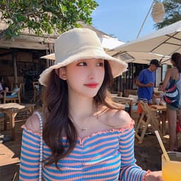 image-Women's Washed Fisherman Hat - Big Brim Korean Style