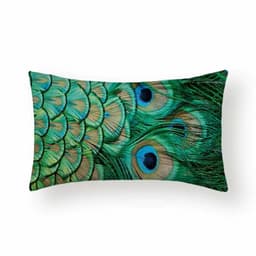 image-Cushion Cover Peacock - Bright Green Long