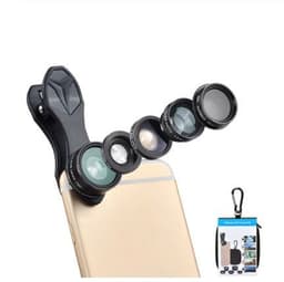 image-Compatible with Apple, Universal 5 in 1 Clip-On Cell Phone Lens Kit Fisheye Wide Angel Macro Telephoto CPL Lens for iPhone for Xiaomi for Huawei
