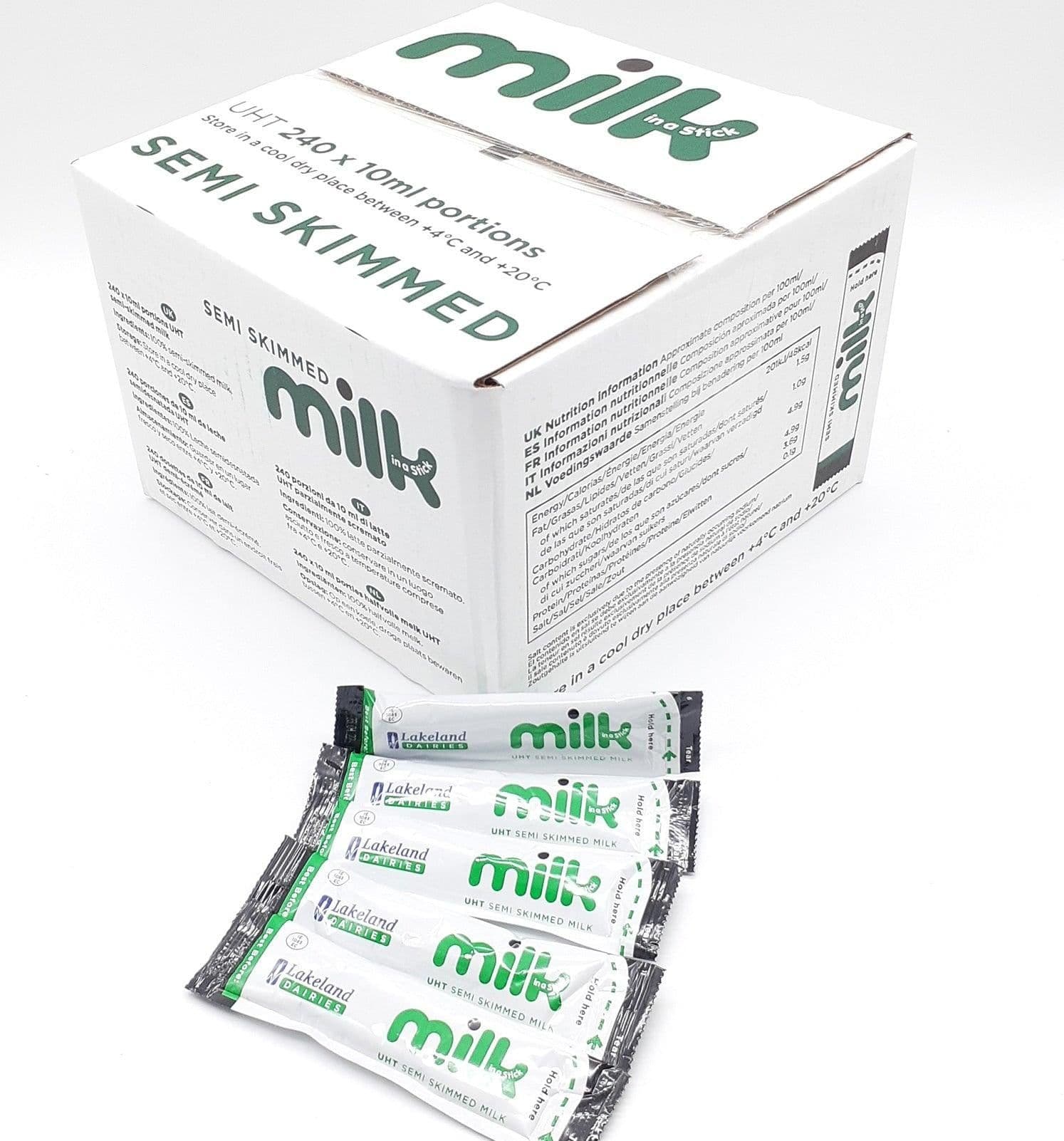 image-240x Semi Skimmed Whole Milk 10ml Sticks Long Life Portions Sachets Lakeland