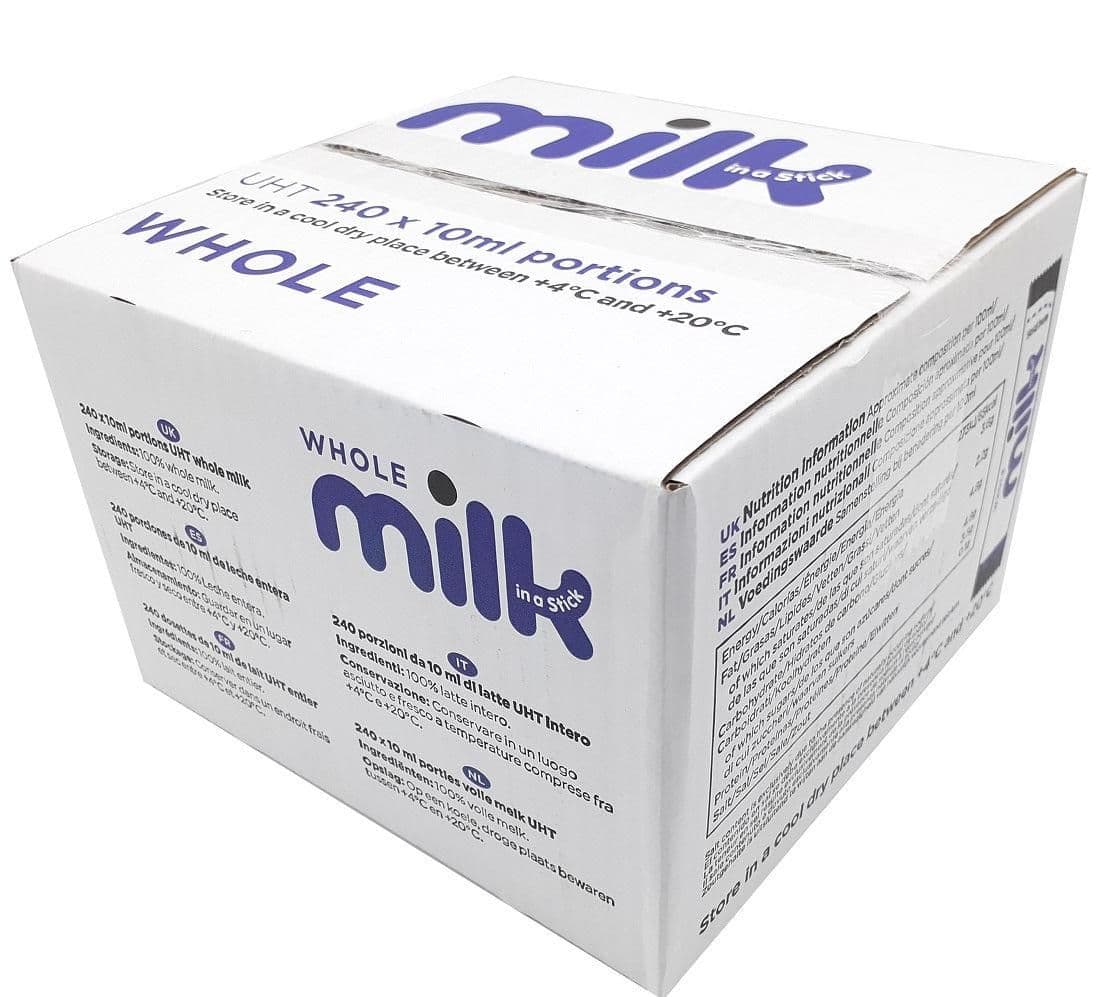 image-240x Semi Skimmed Whole Milk 10ml Sticks Long Life Portions Sachets Lakeland