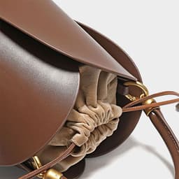 image-GUTT'SMEI Bucket Bag - Dark Green Genuine Leather