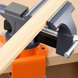 image-VEVOR Bench Vise, 4.5 Inch, Portable Workbench Vice with 270° Swivel Base, Quick Release Rotating Bench Clamp, Cast Iron Construction, for Woodworking, Metalworking, Drilling, Sawing, Cutting Conduit