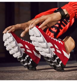 image-Miyuki Sports Shoes - White Red Stripe Running Casual