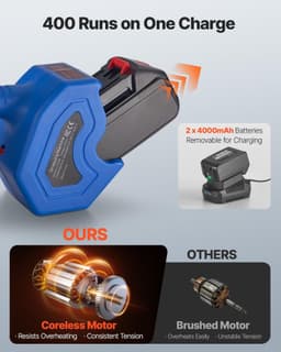 image-VEVOR Electric Strapping Machine, 2 x 4000mAh Batteries, Automatic Strapping Tool with Digital Display for 0.394-0.748 inches Wide PET Straps, Handheld Banding Tools for Packaging Box Pallet