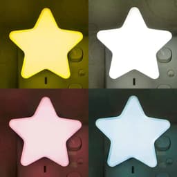 image-LED Stars Night Lights EU/US Plug Night Lamp Light Sensor Light Home Decor Bedroom Baby Room Living Room Corridor Lighting