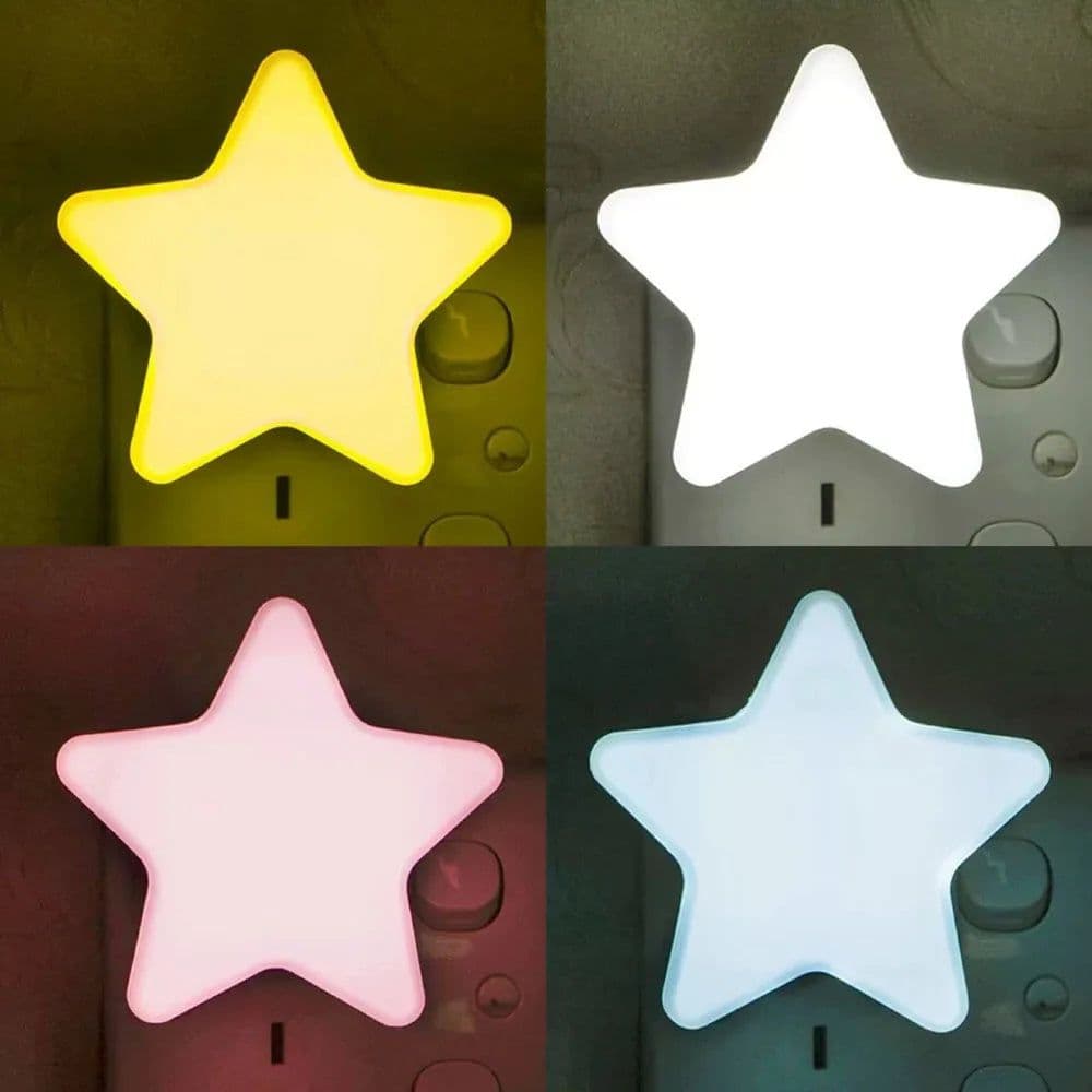 image-LED Stars Night Lights EU/US Plug Night Lamp Light Sensor Light Home Decor Bedroom Baby Room Living Room Corridor Lighting