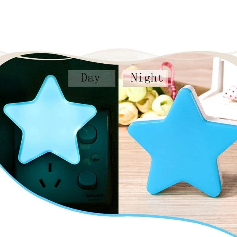 image-LED Stars Night Lights EU/US Plug Night Lamp Light Sensor Light Home Decor Bedroom Baby Room Living Room Corridor Lighting