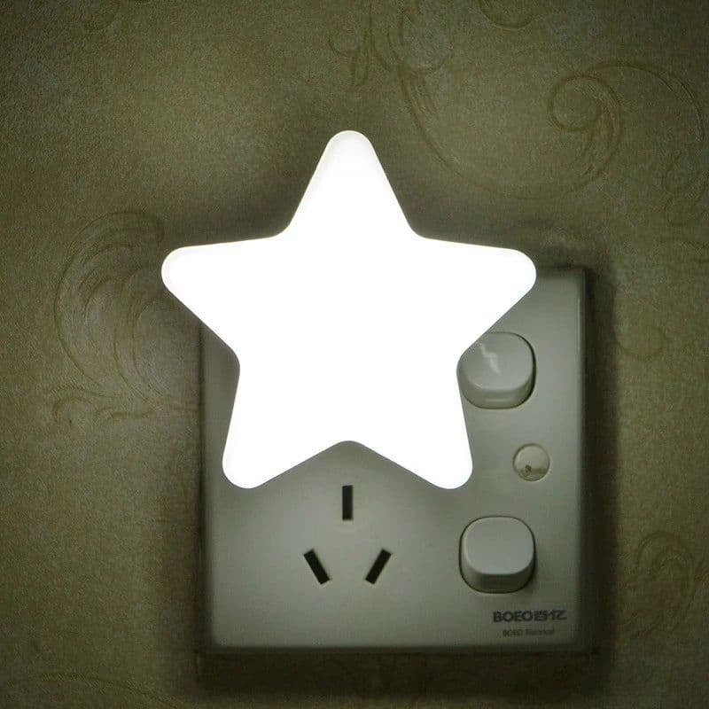 image-LED Stars Night Lights EU/US Plug Night Lamp Light Sensor Light Home Decor Bedroom Baby Room Living Room Corridor Lighting