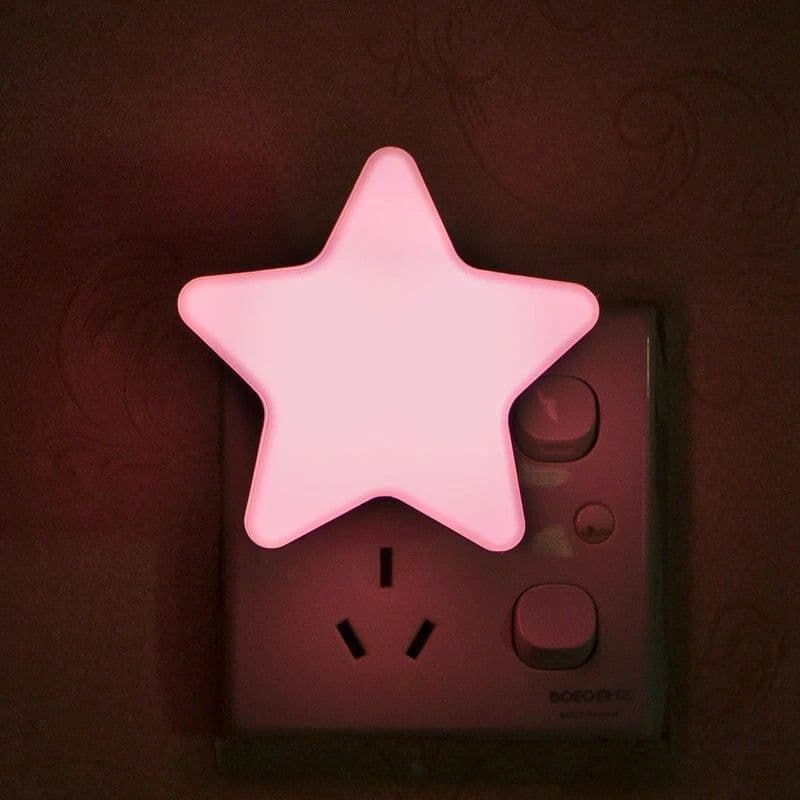 image-LED Stars Night Lights EU/US Plug Night Lamp Light Sensor Light Home Decor Bedroom Baby Room Living Room Corridor Lighting