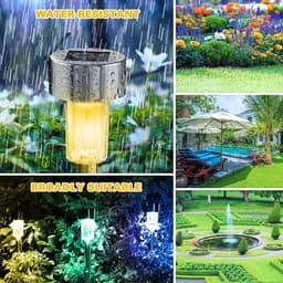 image-Solar Outdoor Lights 7 Color Garden Lights Waterproof Landscape Path Yard Backyard Lawn Patio Decorative Led Lamp