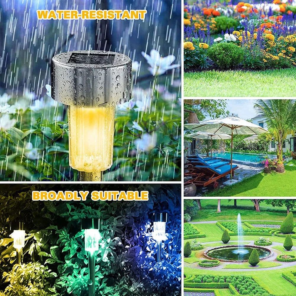image-Solar Outdoor Lights 7 Color Garden Lights Waterproof Landscape Path Yard Backyard Lawn Patio Decorative Led Lamp