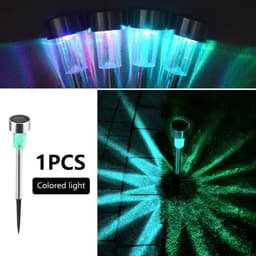 image-Solar Outdoor Lights 7 Color Garden Lights Waterproof Landscape Path Yard Backyard Lawn Patio Decorative Led Lamp