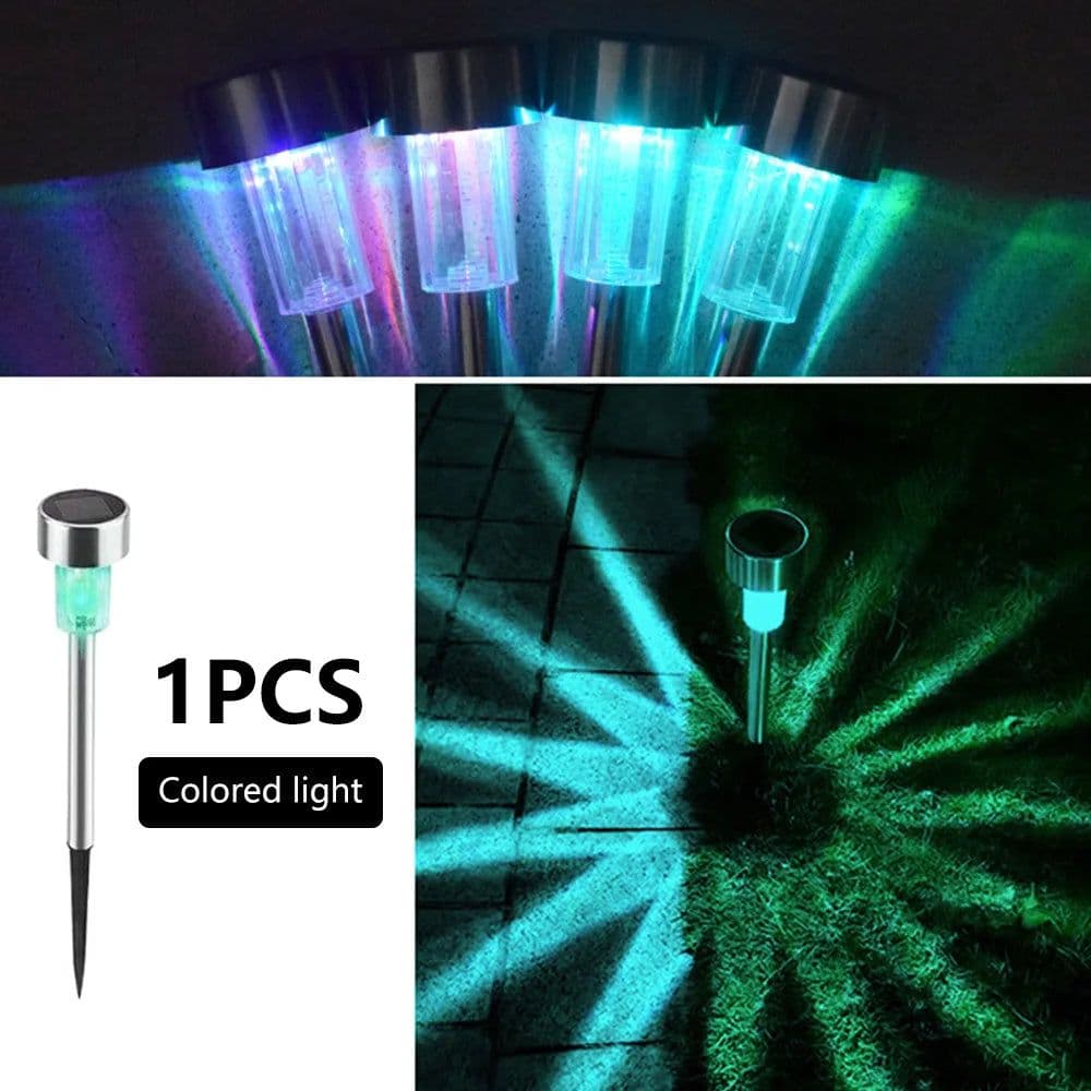 image-Solar Outdoor Lights 7 Color Garden Lights Waterproof Landscape Path Yard Backyard Lawn Patio Decorative Led Lamp