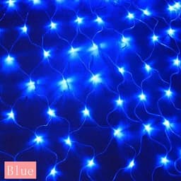 image-3x2M Solar Net mesh Fairy String Lights Christmas Holiday Lamp Outdoor Garden Garland For Xmas Tree Backyard Wedding Party Decor