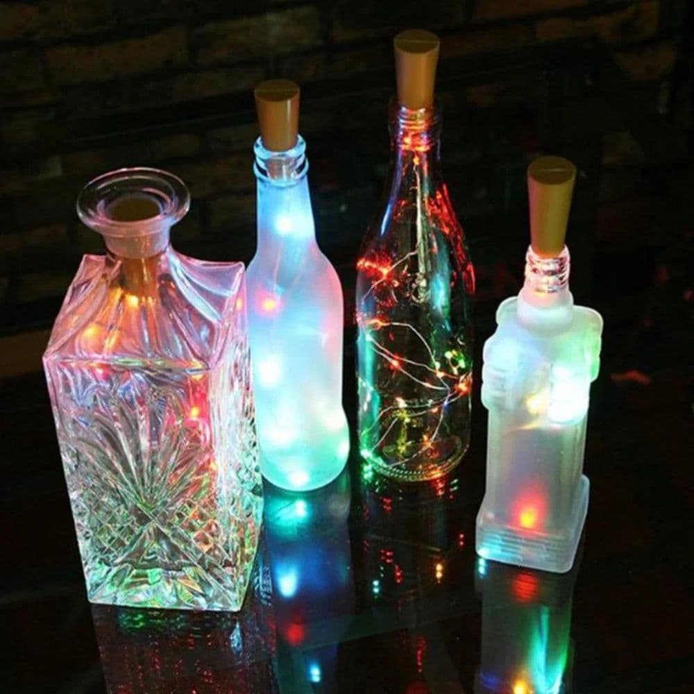 image-2M 20LEDs Solar Wine Bottle String Light DIY Copper Wire Fairy Lights Cork Shape Wedding Party Garden Christmas Decor Lamp