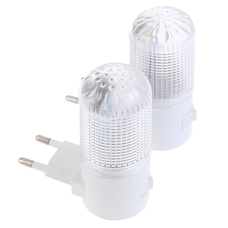 image-2pcs Emergency Light Wall Lamp Home Lighting LED Night Light EU Plug Bedside Lamp Wall Mounted Energy-efficient 4 LEDs 3W