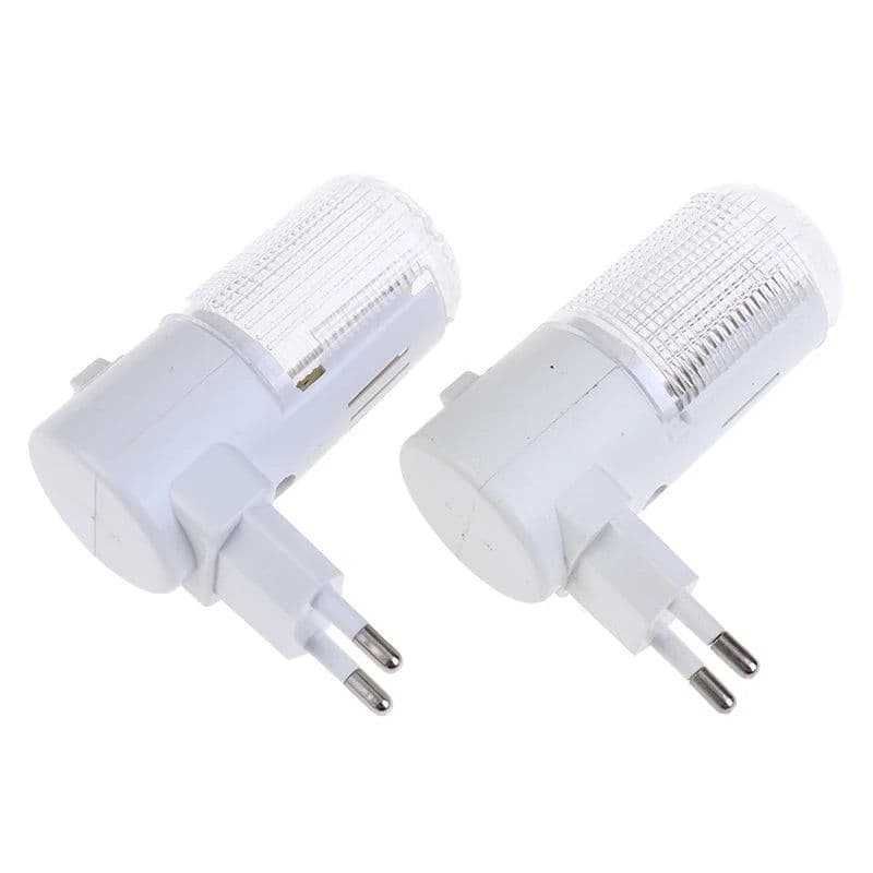image-2pcs Emergency Light Wall Lamp Home Lighting LED Night Light EU Plug Bedside Lamp Wall Mounted Energy-efficient 4 LEDs 3W