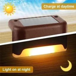 image-Solar Deck Lights 32 Pack Outdoor Step Lights Waterproof Led Solar Lights for Railing Stairs Step Fence Yard Patio and Pathway