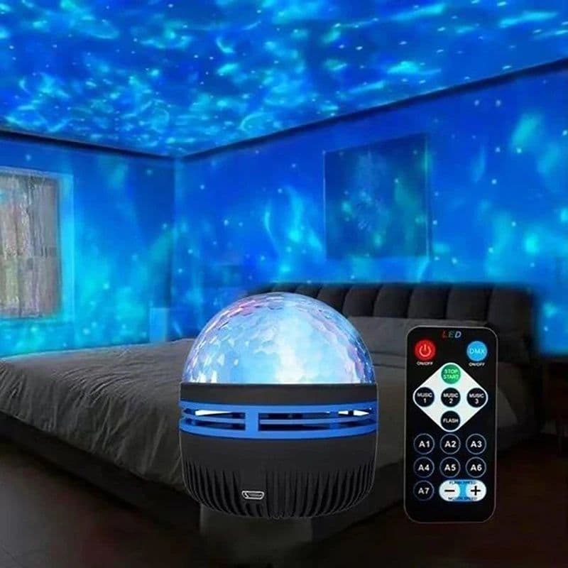 image-1pc Galaxy Projection Night Light Led Table Lamp Disco Stage Light Home Theater Ceiling Room Decor Christmas Gift USB Powered