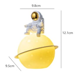 image-Astronaut Sitting in The Moon Night Light Creative Desktop Luminous Planet Lamp Ornament Home Decoration Birthday Kid Gifts