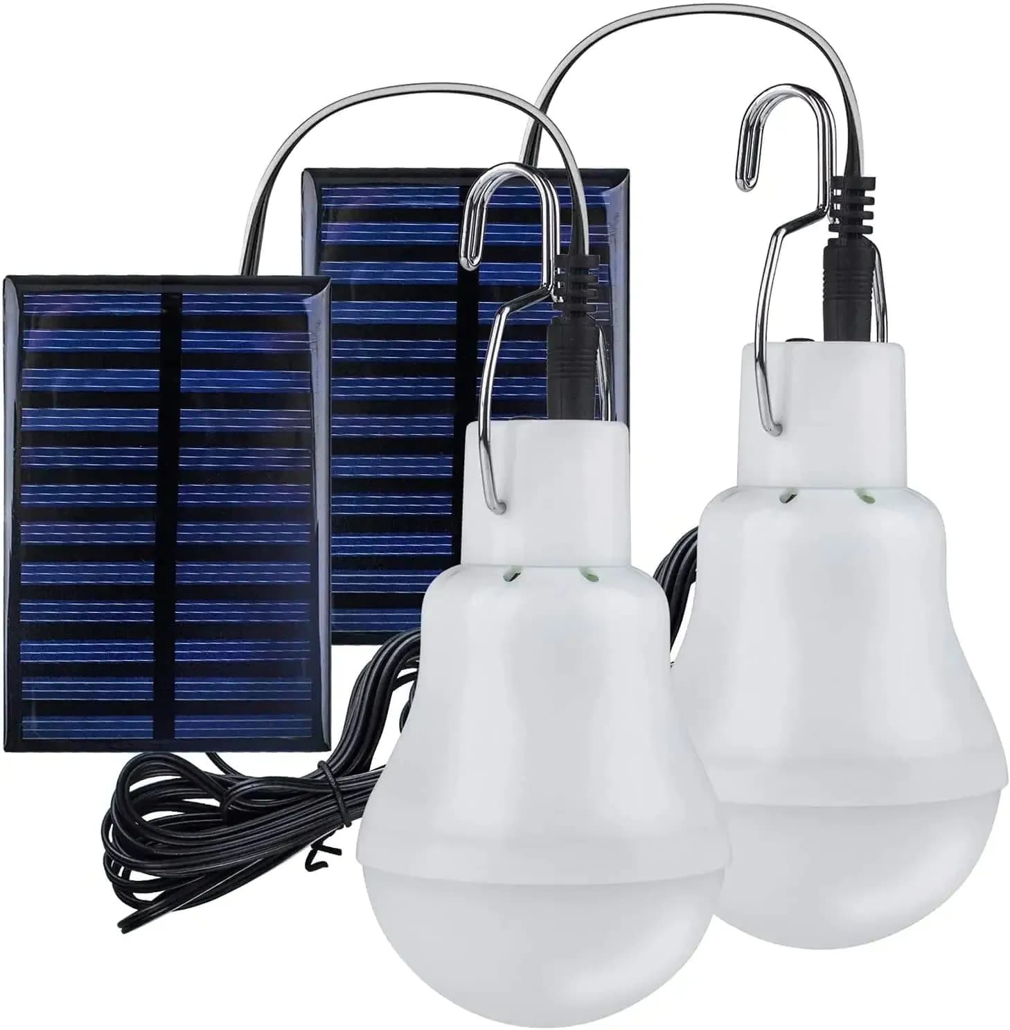 image-LED Solar Bulb Light Waterproof Outdoor 5V USB Charged Hanging Emergency Sunlight Powered Lamp Portable Powerful Indoor House