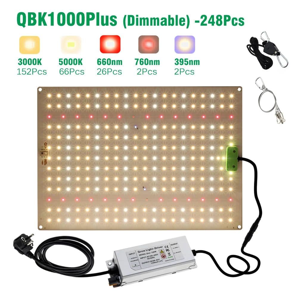 image-Dimmable Full Spectrum LED Grow Light SAMSUNG LM281B Chip Quantum Lamp 65W 85W 100W 120W 150W Lamp For Plant With VEG/BLOOM Mode