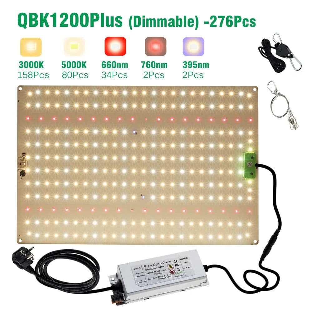 image-Dimmable Full Spectrum LED Grow Light SAMSUNG LM281B Chip Quantum Lamp 65W 85W 100W 120W 150W Lamp For Plant With VEG/BLOOM Mode