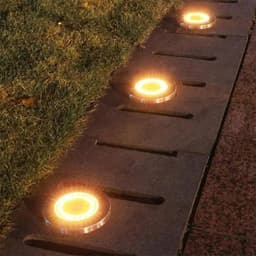 image-20LED Solar Power Disk Light Outdoor Garden Solar Underground Light Deck Light Spotlight Buried Solar Led Lamp Garden Decoration