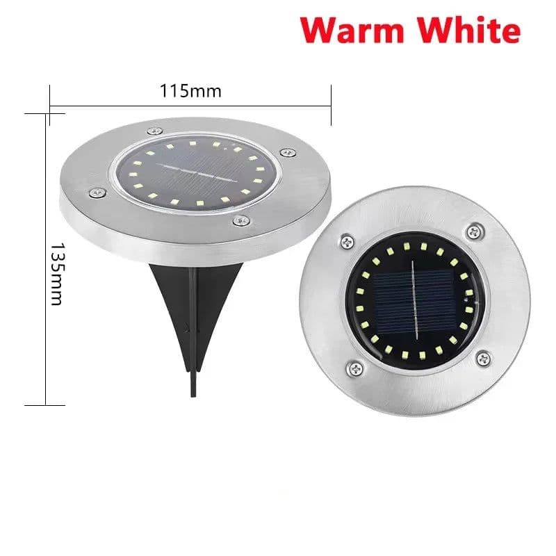 image-20LED Solar Power Disk Light Outdoor Garden Solar Underground Light Deck Light Spotlight Buried Solar Led Lamp Garden Decoration